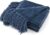 RECYCO Throw Blanket Soft Cozy Chenille Throw Blanket with Fringe Tassel for Couch Sofa Chair Bed Living Room Gift (Blue, 50” x 60”)