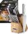 McCook® Knife Sets,German Stainless Steel Knife Block Sets with Built-in Sharpener, 15 Piece Chef Knife and More, Razor Sharp, Restaurant Grade, Anti-Rust, Elegant Box for Gift
