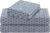 Comfort Spaces 100% Cotton Sheets Twin, Breathable, Naturally Cool Cotton Sheets, Soft Cotton Bed Sheets with 14″ Elastic Pocket Fits up to 16″ Mattress, All Seasons Sheet Set, Diamond Blue 3 Piece