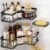 MAXIFFE 3 Pack Corner Shower Caddy with Soap Holder, Large Capacity Sturdy Easy Install No Drilling Stainless Steel Hold 40 LBS Shower Organizer Shelves Rack Storage for Family Renters Bathroom, Black