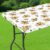 Smiry Spandex Fitted Tablecloth for 6 Foot Rectangle Tables, Washable Picnic Table Cover with Elastic, Stretch Reusable Table Cloth for Outdoor, Camping, Dining & Kitchen (Sunflower, 30″x72″)