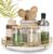 9″ Wooden Lazy Susan Turntable for Cabinet – Rotating Spice Rack Organizer, Small Kitchen Countertop Tray for Dining Table & Pantry Storage