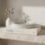 Decorative Concrete Tray & Book Decor Set – Scalloped Tray & Linen Box Enhance Your Coffee Table or Bookshelf Decor – Stylish Home Decoration for Your Living or Dining Room & as a Housewarming Gift