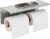 FORIOUS Double Toilet Paper Holder with Shelf, Wall Mount Tissue Roll Holder for Bathroom, 304 Stainless Steel Commercial Toilet Paper Dispensers with Phone Shelf (1, Brushed Nickel)