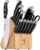 HENCKELS Statement Premium Quality 15-Piece Knife Block Set, Natural, Razor-Sharp, German Engineered Informed by 100+ Years of Mastery, Lightweight and Strong, Dishwasher Safe