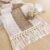 FEXIA Boho Table Runner for Home Decor with Tassels 72 Inches Farmhouse Long Pottery Barn Furniture Rustic Macrame Burlap Table Decoration for Living Room Bridal Shower (12×72 Inches)
