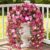 Artificial Fake Flowers Plants for Outdoor Spring Summer Decoration,2 PCS Faux Silk Morning Glory with Eucalyptus Leaves,UV Resistant Realistic Outdoor Flowers for Balcony Porch Patio Yard Garden