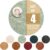ADRIMER Placemats, Heat Resistant Round Placemats Set of 4 Washable, Waterproof Table Mats, Wipeable Faux Leather Place Mats for Kitchen, Dining Room, Green