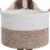 INDRESSME XXXLarge Blanket Basket for Living Room 21.7″ x 21.7″ x 13.8″-Storage Basket with Handle for Organizing Toy Pillows Woven Cotton Rope Laundry Basket Stuffed Animal Toy Storage for Play Room