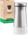 HOME EC Original Glass Salt shaker or Pepper Shaker with Adjustable Pour Holes – Stainless Steel Encased – For salts, ground peppercorns and spices – Great For Farmhouse or RV Camping