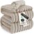 Bedsure GentleSoft King Size Blanket for Bed – Cozy Soft Blankets for Women, Cute Large Fleece Throws for Girls, Beige, 108×90 Inches