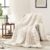 L’AGRATY Chunky Knit Blanket Throw,Soft Chenille Yarn Throw Blanket 50×60，Handmade Cable Knit Crochet Blanket,Large Knit Blankets Chunky Yarn,Rope Knot Throw Blanket for Couch Sofa Bed Home Decor