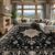 RELEANY Area Rugs Large 10’x12′ Washable Non-Slip, Floral Vintage Distress Medallion Carpet for Living Room Bedroom Dining Room, Black Brown Neutral Dark Tan