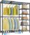 VIPEK X2 Expandable Reach-in Closet Racks Adjustable from 3’3″ to 4’8″ Portable Open Walk-in Closet Rack System with Flexible Shelves and Hanger Rods Clothing Rack for Hanging Clothes, Black