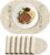 homing Placemats Set of 6, Heat Resistant Oval Faux Leather Place Mats 11.8 x 17 Inch, Waterproof Wipeable Reversible PU Placemat for Kitchen Dining Table, Indoor & Outdoor, Beige