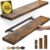 BAYKA Floating Shelves Set of 2, 22.5 inches Farmhouse Rustic Wood Wall Mounted Shelves for Bathroom, Bedroom, Living Room or Kitchen, Hanging Shelf Decor Book with 22lbs Capacity, Rustic Brown