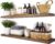 BGMG 36 inch Walnut Floating Shelves for Wall Set of 2, Solid Real Wood Rustic Mount Shelves for Living Room Bedroom Kitchen Farmhouse with Sturdy Hidden Bracket-36x 6.7 inch