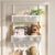 Over the Door Hooks Organizer, Over Door Storage with 12 Coat Hooks and 2 Mesh Basket, Bathroom Door Organizer Towel Rack Back of Door Hanger Organizer for Bedroom, Kitchen(White)