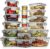Razab 35 Pc Set Glass Food Storage Containers with Lids – Meal Prep Airtight Bento Boxes BPA-Free 100% Leak Proof (15 lids,15 glass & 5 Plastic Sauce/Dip Containers)