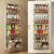 8 Tiers Pantry Door Organizer Spice Rack, 2-IN-1 Wall Mount or Hanging Over Door Seasoning Organizer with Adjustable Baskets, Heavy Duty Behind Door Storage Shelves for Pantry, Cabinet and Kitchen
