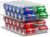 Sorbus Soda Can Organizer for Refrigerator – Stackable Can Dispenser with Lid for Fridge, Pantry, or Freezer – Holds 12 Cans Each, BPA-Free Clear Drink Organizer (4-Pack)
