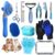 Dog Brush for Shedding 13pcs Bath Grooming Kit with Pet Nail Clipper and File – Dog Bath Brush Cat Grooming Supplies, Dematting Comb Bath Brush Shampoo Scrubber for Dogs and Cats
