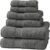 Viscose from Bamboo Bath Towels Set of 6 – Extra Plush 700 GSM Quick Dry Cotton Blend for Luxury Bathroom Comfort – Super Soft, Large, Absorbent – Graphite