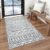 KUTA 3×5 Entryway Rug, Grey Non-Slip Washable Low-Pile Boho Moroccan Living Room Area Rug, Ultra Soft Distressed Geometric Print Throw Carpet for Entrance, Bedroom, Nursery, Dorm, Kitchen