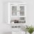 Spirich Bathroom Wall Cabinet with Glass Doors, White Medicine Cabinet | FSC-Certified MDF, Adjustable Shelf, Open Bottom Shelf, Wall Mount Storage for Bath, Kitchen, Laundry Room or Entryway