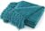 RECYCO Throw Blanket Soft Cozy Chenille Throw Blanket with Fringe Tassel for Couch Sofa Chair Bed Living Room (Teal, 50” x 60”)