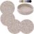 Coga Trivets for Hot Dishes, 4 Pack 7 Inch Cotton Hot Pads for Kitchen with Storage Basket, Round Pot Holders for Kitchen, Heat Resistant Mats for Countertop, Pots and Pans, Farmhouse Decor, Brown
