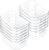 CiWiVOKi 12 Pack Clear Plastic Storage Bins, Acrylic Organizer and Containers with Handle for Pantry, Cabinet, Closet, Refrigerator, Freezer, Bathroom, Kitchen Under Sink Storage