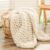 Bigacogo Chunky Knit Throw Blanket for Couch, 40×60 inches, Beige | Hand Knit with Jumbo Chenille, Soft Breathable Cable Knit for Sofa Bed Living Room, Machine Washable, Gift for Mom Friend