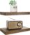 BGMG Wood Floating Shelves for wall 12 inch Set of 2, Rustic Wooden Wall Mount Shelves for Bathroom Living Room Bedroom Kitchen Farmhouse -12×6.7- Walnut Color
