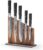 Yatoshi Knives Magnetic Kitchen Knife Block Set – Japanese 67 Layer High-Grade VG-10 Steel Knives, Sharp, G10 Handle Professional Kitchen Knife Set – Black Damascus (6 pieces)