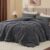 BEDELITE Fluffy Queen Comforter Set – Grey Fleece Soft Comforter for Queen Size Bed, Luxury Warm Bedding Set for Winter, Fuzzy Bed Set 3 Pieces (1 Comforter, 2 Pillowcases)