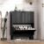HUANLEGO Shoe Cabinet Storage for Entryway with 2 Flip Drawers, Fluted Narrow Shoe Organizer with Wooden Legs, Freestanding Slim Shoe Storage Hidden Shoe Rack Organizer for Front Door Entrance, Black