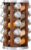 Orii 20 Jar Rotating Dark Acacia Wood Spice Rack with Spices Included & 5-Year Spice Refill Program – Rustic Wood Countertop Spice Rack with Glass Jars
