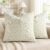 decorUhome Chenille Throw Pillow Covers 20×20 Set of 2, Square Decorative Pillow Covers with Zipper for Couch, Sofa, Living Room, Ivory