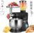 VIVOHOME 6-in-1 Stand Mixer, 8.5 Quart Electric Tilt-Head Kitchen Mixer with Bowl, Multifunctional Food Mixer for Cake, Bread, and Dough, with Meat Grinder, Blender, Pasta Maker Attachments, Black