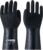 LANON Nitrile Chemical Resistant Gloves, Reusable Heavy-Duty Rubber Gloves with MicroFoam Textured Palm, Acid, Alkali and Oil Protection, Black, Large