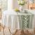 Softalker Outdoor Linen Tablecloth Round 55 x 55 Inch, Waterproof Cotton Boho Farmhouse Table Cloths with Tassel, Heavy Weight Wrinkle Free Table Cover for Dining Home Picnic, Sage Lines