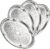 4-Pack Large Silver Serving Tray 20.3 x 15.2 Inch Mirror Platter Set for Party, Wedding, Birthday, Christmas, Appetizers, Desserts, Food Display, Kitchen Table, Buffet