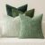 MIULEE Boho Farmhouse Sage Green Throw Pillow Covers 18×18 Inch Set of 4 Mordern Nordic Cushion Covers Soft Corduroy Spring Home Decor for Couch Bed Sofa Living Room Forest Green