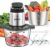 Ganiza Food Processor with Dual Bowls, 2-Speed Food Chopper & Meat Grinder | 8Cup Stainless & 8Cup Glass Bowls, Upgraded Button & Smart Overheat Protection Light – Includes Clean Brush, 2 Sets of Blades