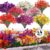 24 Bundles Artificial Flowers for Outdoors/Indoors, Fake Flowers Plants for Indoor Outside Garden Porch Window Box Home Wedding Farmhouse(8 Color)
