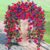 Hrobek Artificial Hanging Petunias Flowers for Outdoor Planter UV Resistant | 2pcs Fake Long Vine Morning Glory, Realistic Faux Greenery, Outside Patio Porch Decor, Hot Pink Purple