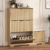 HUANLEGO Shoe Cabinet Storage for Entryway with 4 Flip Drawers, Oak Fluted Shoe Cabinet with Bench, Wooden Hidden Shoe Rack Freestanding Narrow Slim Shoes Storage Organizer for Hallway, Entrance