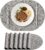 homing Placemats Set of 6, Heat Resistant Oval Faux Leather Place Mats 11.8 x 17 Inch, Waterproof Wipeable Reversible PU Placemat for Kitchen Dining Table, Indoor & Outdoor, Light Grey