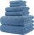 POLYTE 430 GSM Microfiber Quick Dry Lint Free Oversize Bath Towel Set, 6 Piece (Waffle Weave)